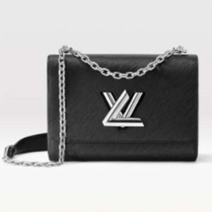 Louis Vuitton LV Women Twist MM Chain Bag Black Epi Grained Cowhide Leather | AlmaBagz