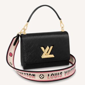 Louis Vuitton LV Women Twist MM Handbg Black Epi Grained Cowhide Leather | AlmaBagz