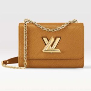 Louis Vuitton LV Women Twist MM Handbag Brown Epi Grained Cowhide Leather | AlmaBagz