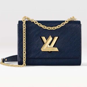 Louis Vuitton LV Women Twist MM Handbag Indigo Blue Epi Grained Cowhide Leather | AlmaBagz