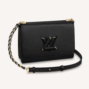 Louis Vuitton LV Women Twist MM Handbag M57517 in Grained Epi Calfskin-Black | AlmaBagz