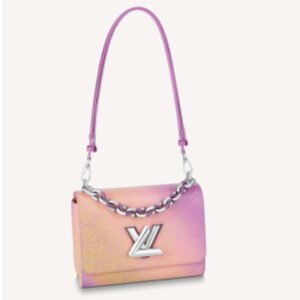 Louis Vuitton LV Women Twist MM Handbag Pink Epi Grained Cowhide Leather | AlmaBagz