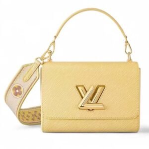 Louis Vuitton LV Women Twist MM Yellow Epi Grained Leather | AlmaBagz