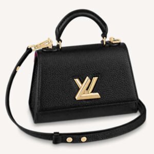 Louis Vuitton LV Women Twist One Handle BB Handbag Black Taurillon Cowhide | AlmaBagz