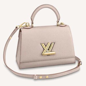 Louis Vuitton LV Women Twist One Handle PM Handbag Pink Greige Taurillon Cowhide | AlmaBagz