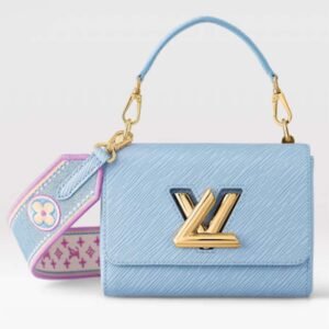 Louis Vuitton LV Women Twist PM Bag Bleu Nuage Blue Epi Grained Leather | AlmaBagz