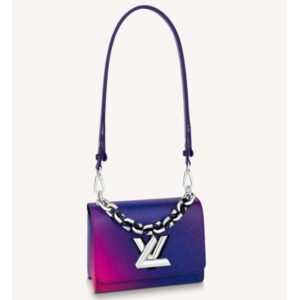 Louis Vuitton LV Women Twist PM Handbag Blue Epi Grained Cowhide Leather | AlmaBagz