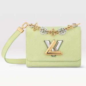 Louis Vuitton LV Women Twist PM Vert Noto Green Epi Grained Leather Cowhide Lock | AlmaBagz