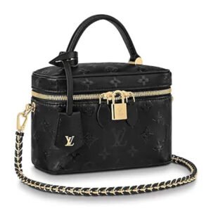 Louis Vuitton LV Women Vanity PM Handbag Black Monogram-Embossed Lambskin | AlmaBagz