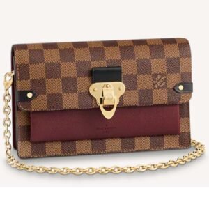 Louis Vuitton LV Women Vavin PM Wallet in Damier Ebene Coated Canvas-Brown | AlmaBagz