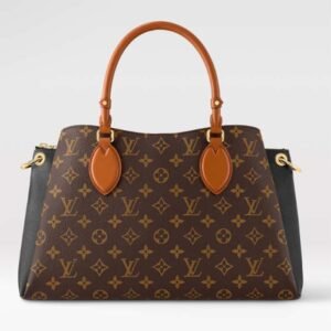Louis Vuitton LV Women Vendôme MM Black Cowhide Leather Monogram Coated Canvas | AlmaBagz