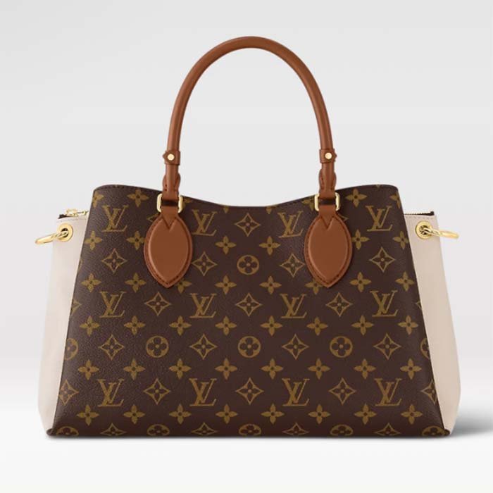 Louis Vuitton LV Women Vendôme MM Cream Monogram Coated Canvas Cowhide Leather | AlmaBagz