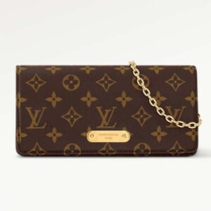 Louis Vuitton LV Women Wallet On Chain Lily Monogram Coated Canvas Flap Closure | AlmaBagz