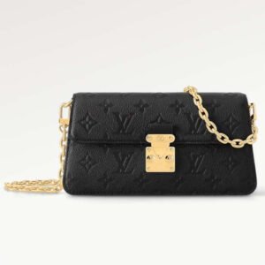 Louis Vuitton LV Women Wallet On Chain Métis Black Monogram Empreinte Embossed Supple Grained Cowhide Leather | AlmaBagz