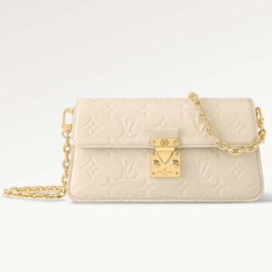 Louis Vuitton LV Women Wallet On Chain Métis Cream Monogram Empreinte Embossed Supple Grained Cowhide Leather | AlmaBagz