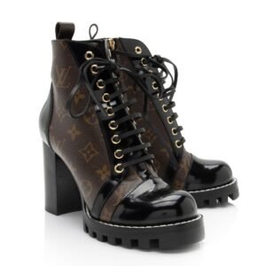 Louis Vuitton Monogram Canvas Star Trail Ankle Boots - Size 7 / 37 (SHF-leJeSk) | AlmaBagz