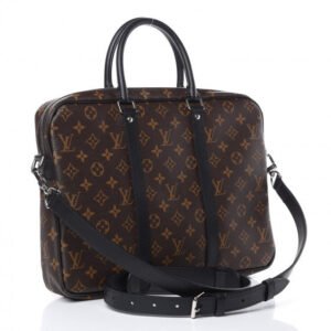 Louis Vuitton Monogram Macassar Porte-Documents Voyage PM | AlmaBagz