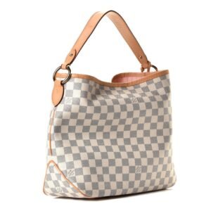 LOUIS VUITTON Damier Azur Delightful PM Rose Ballerine | AlmaBagz