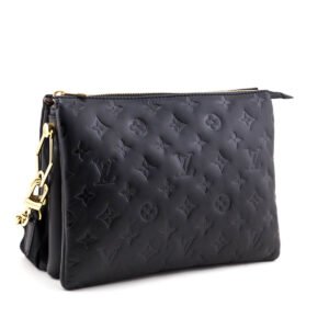 Louis Vuitton Black Monogram Embossed Lambskin Coussin PM | AlmaBagz