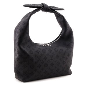 Louis Vuitton Black Monogram Mahina Why Knot MM | AlmaBagz