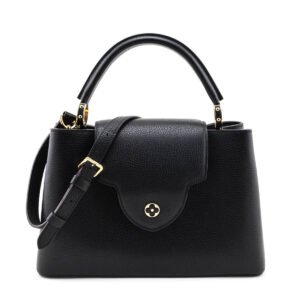 Louis Vuitton Black Taurillon Capucines PM | AlmaBagz