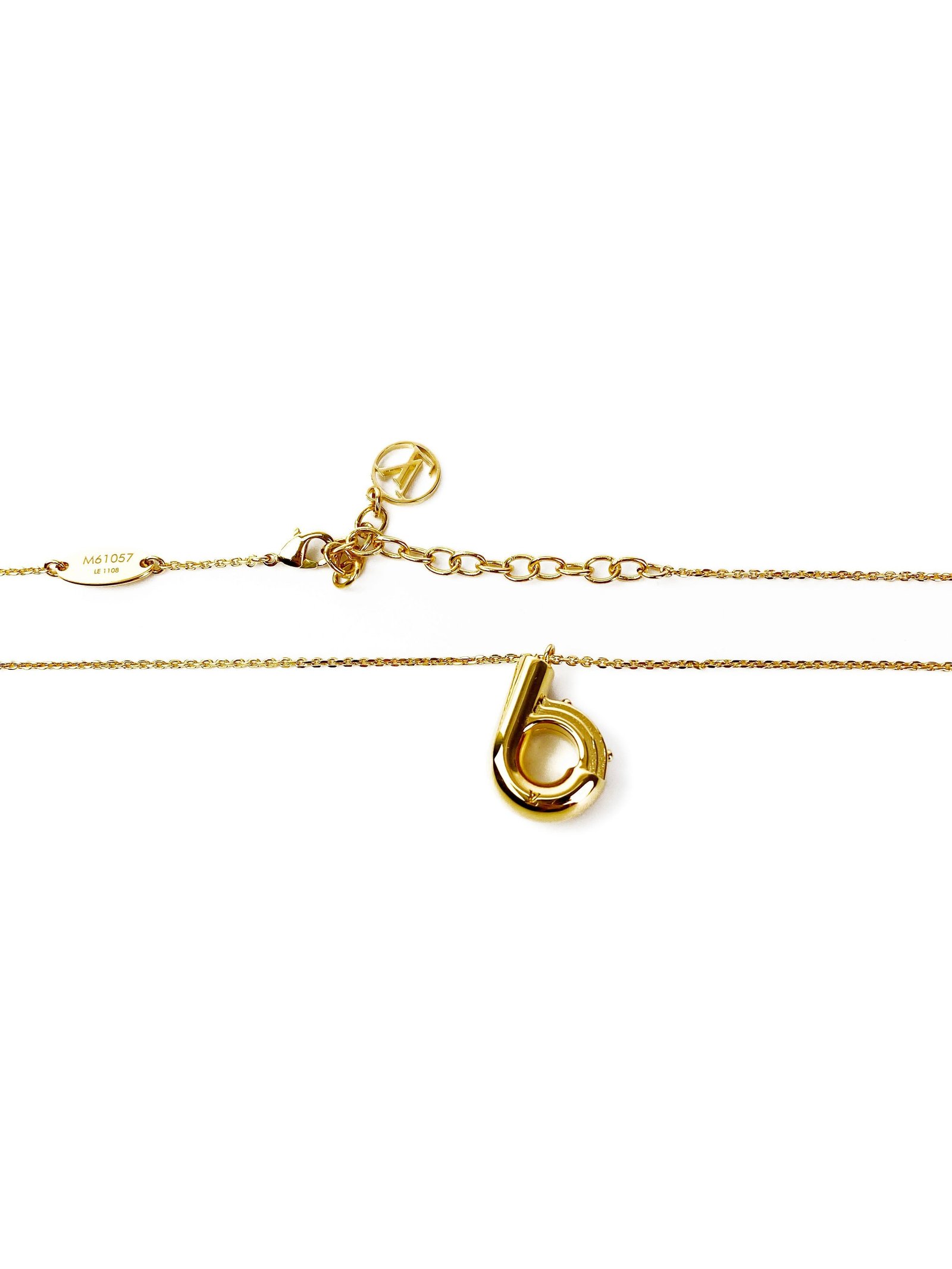 Louis Vuitton Gold LV & Me, Letter B Necklace | AlmaBagz