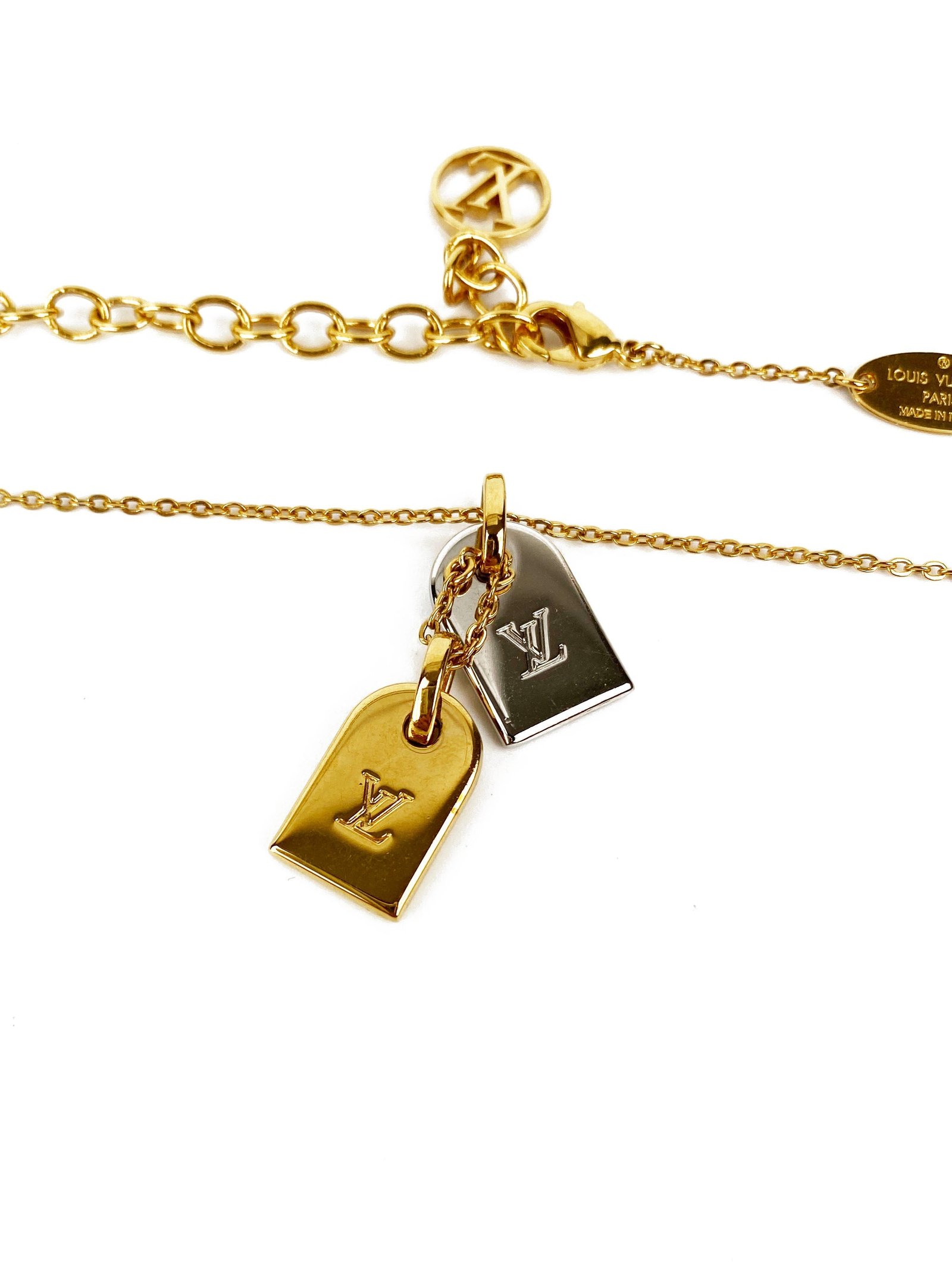Louis Vuitton Gold & Silver Nanogram Necklace | AlmaBagz