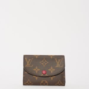 Louis Vuitton Monogram Canvas/ Fuchsia Rosalie Coin Purse Wallet | AlmaBagz