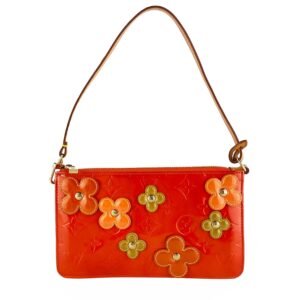 Louis Vuitton Orange Lexington Fleurs Pochette Bag | AlmaBagz