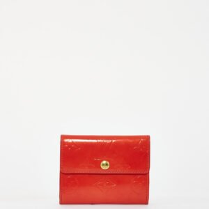 Louis Vuitton Rouge Grenadine Monogram Vernis Ludlow Card Case Wallet | AlmaBagz