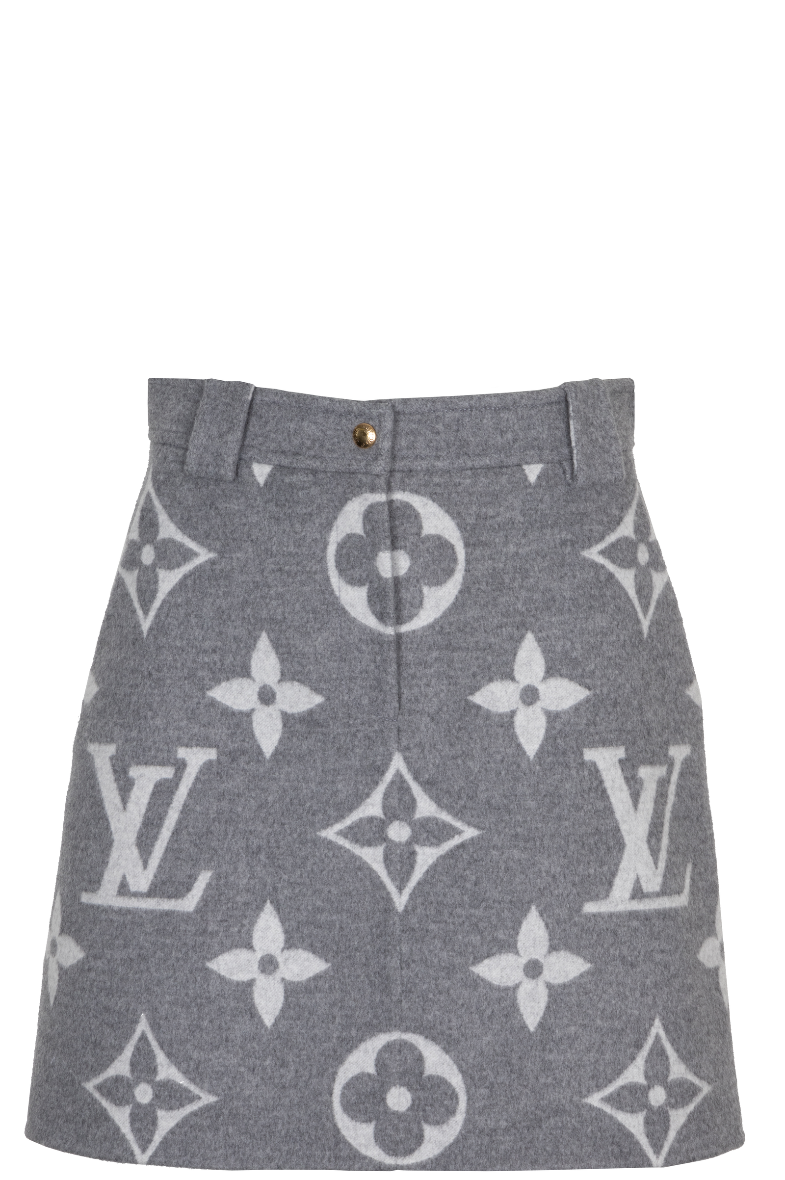LOUIS VUITTON Skirt MNG Wool Grey | AlmaBagz - Image 5