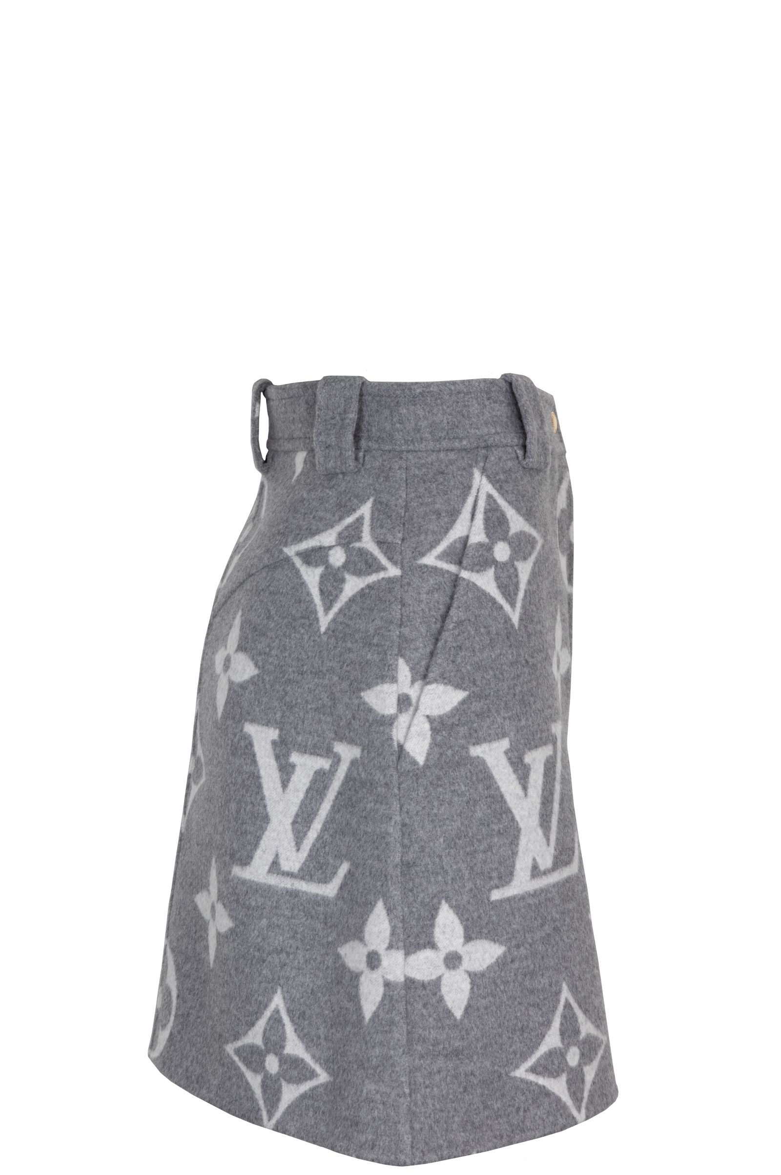 LOUIS VUITTON Skirt MNG Wool Grey | AlmaBagz