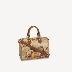 Louis Vuitton Gold Speedy Flower Garden Bandouliere 25 M21317 | AlmaBagz