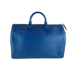 Louis Vuitton Speedy 35 Epi Toledo Blue Handbag | AlmaBagz