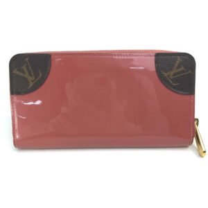 LOUIS VUITTON Long Wallet Purse ‚l62318 Patent leather / monogram canvas Pink beige type Monogram Zippy Venice Women Used | AlmaBagz