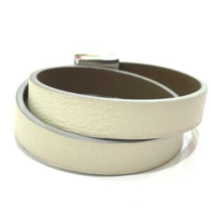 HERMES bracelet Swift White type Medor Anfini T1 | AlmaBagz