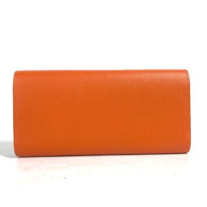 HERMES Long Wallet Purse Epsom Orange Long wallet Passan Long | AlmaBagz