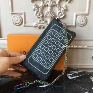 Louis Vuitton iPhone Pouch Monogram Eclipse Flash | AlmaBagz