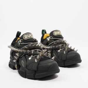 Gucci Flashtrek Withe Removable Spikes Black Leather EU 40.5 UK 6.5 | AlmaBagz