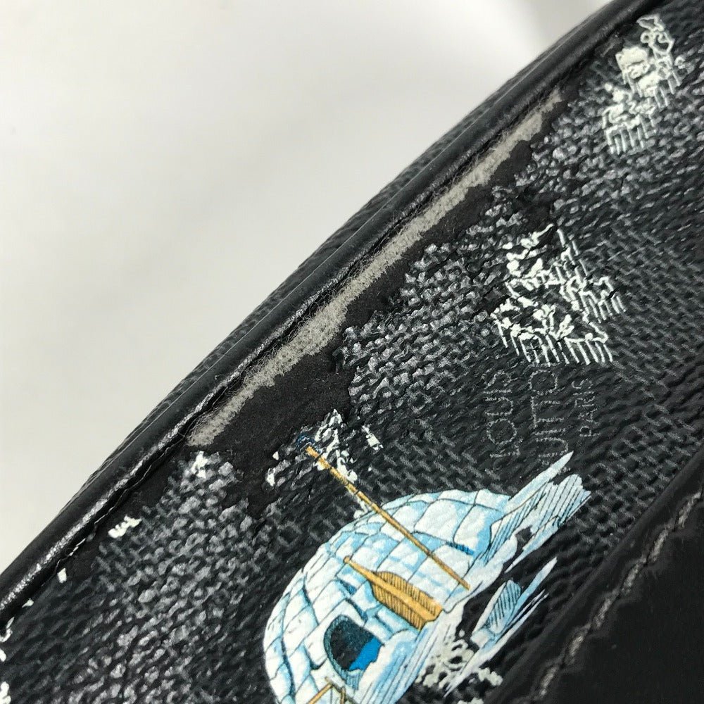 LOUIS VUITTON Shoulder Bag Graphite canvas black Damier Graphite Map Danube PM NM mens Used | AlmaBagz - Image 8