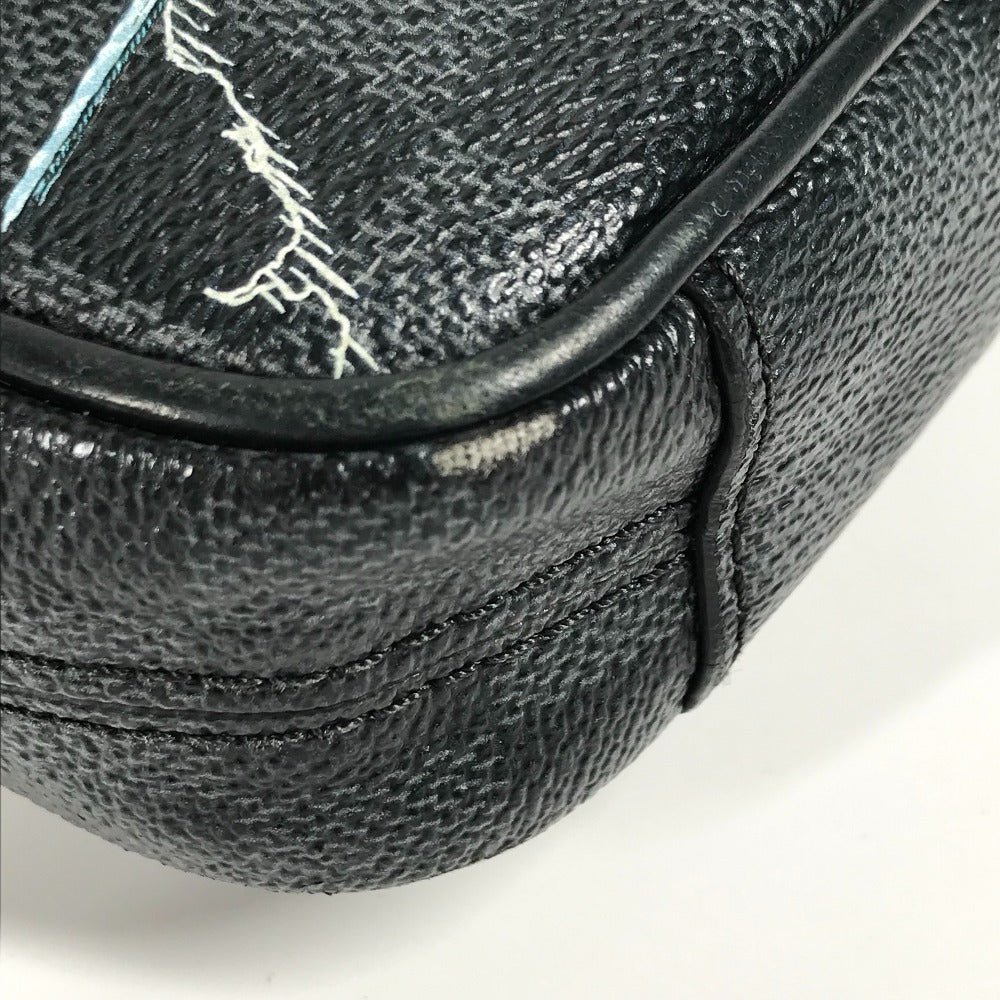 LOUIS VUITTON Shoulder Bag Graphite canvas black Damier Graphite Map Danube PM NM mens Used | AlmaBagz - Image 6