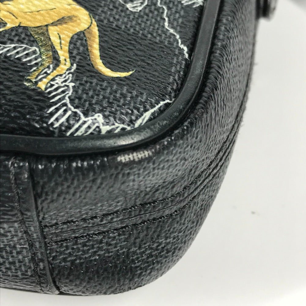 LOUIS VUITTON Shoulder Bag Graphite canvas black Damier Graphite Map Danube PM NM mens Used | AlmaBagz - Image 7