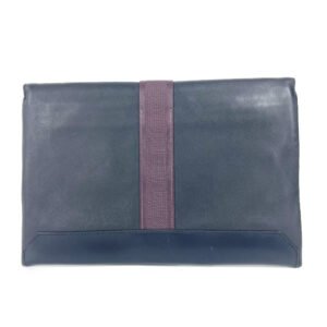 HERMES Clutch bag leather Navy City slide mens Used | AlmaBagz