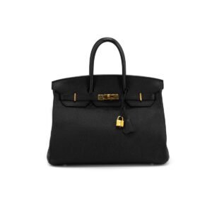 Hermes Clemence Birkin 35 Black - [Q] Stamp | AlmaBagz