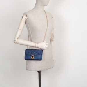 LOUIS VUITTON Saint Germain Pochette MNG Empreinte Leather Blue | AlmaBagz