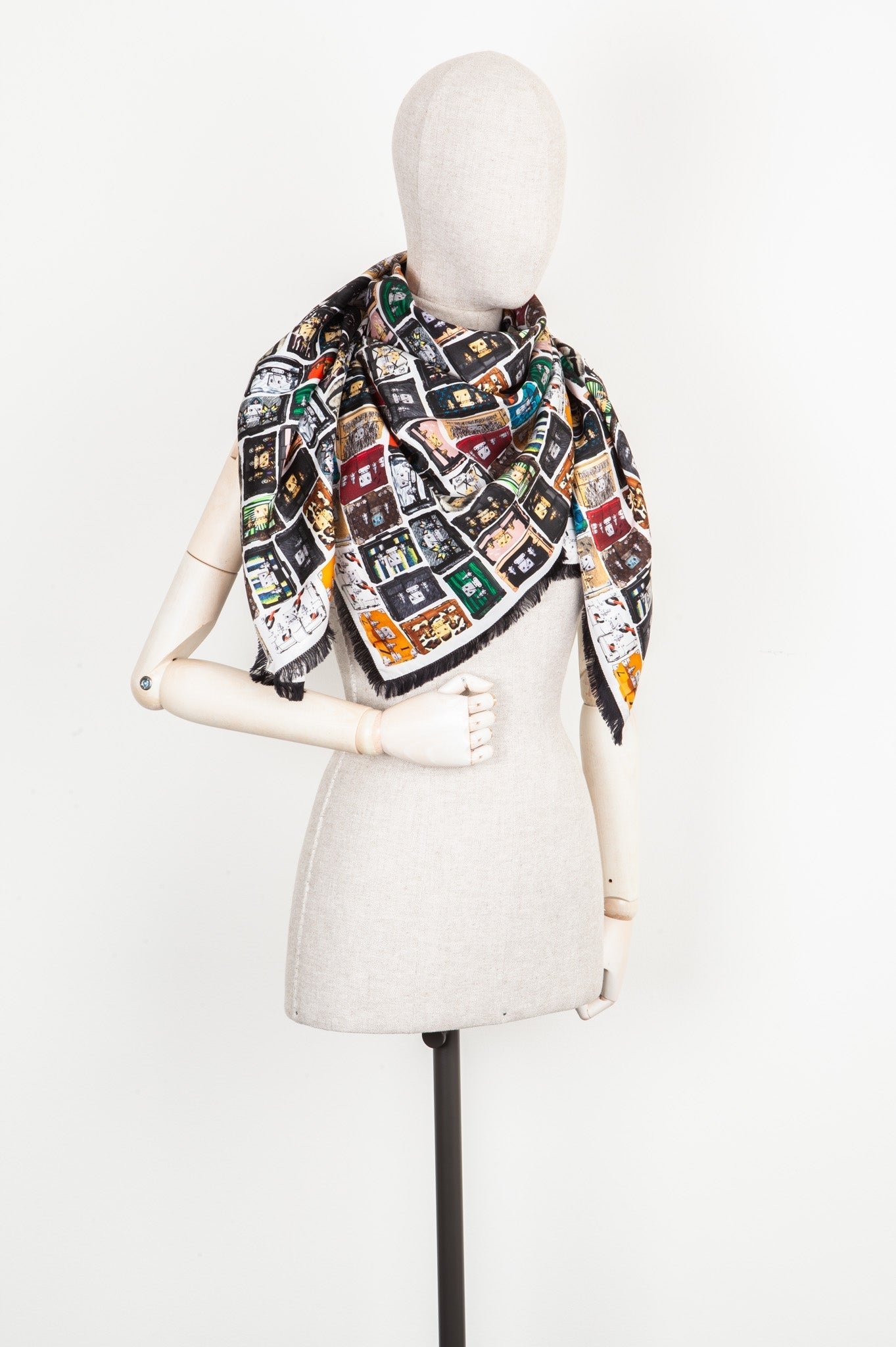 LOUIS VUITTON Scarf Tribute to Petite Malle Silk Multicolor | AlmaBagz