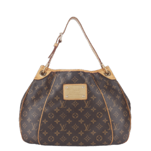 LOUIS VUITTON GALLERIA PM MONOGRAM CANVAS HOBO BAG GOLD HARDWARE WITH DUST COVER | AlmaBagz