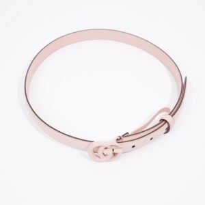 Gucci GG Marmont Thin Belt Light Pink Leather 70cm 28" | AlmaBagz