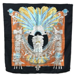 HERMES scarf silk Black / multicolor Carre90 Women Used | AlmaBagz