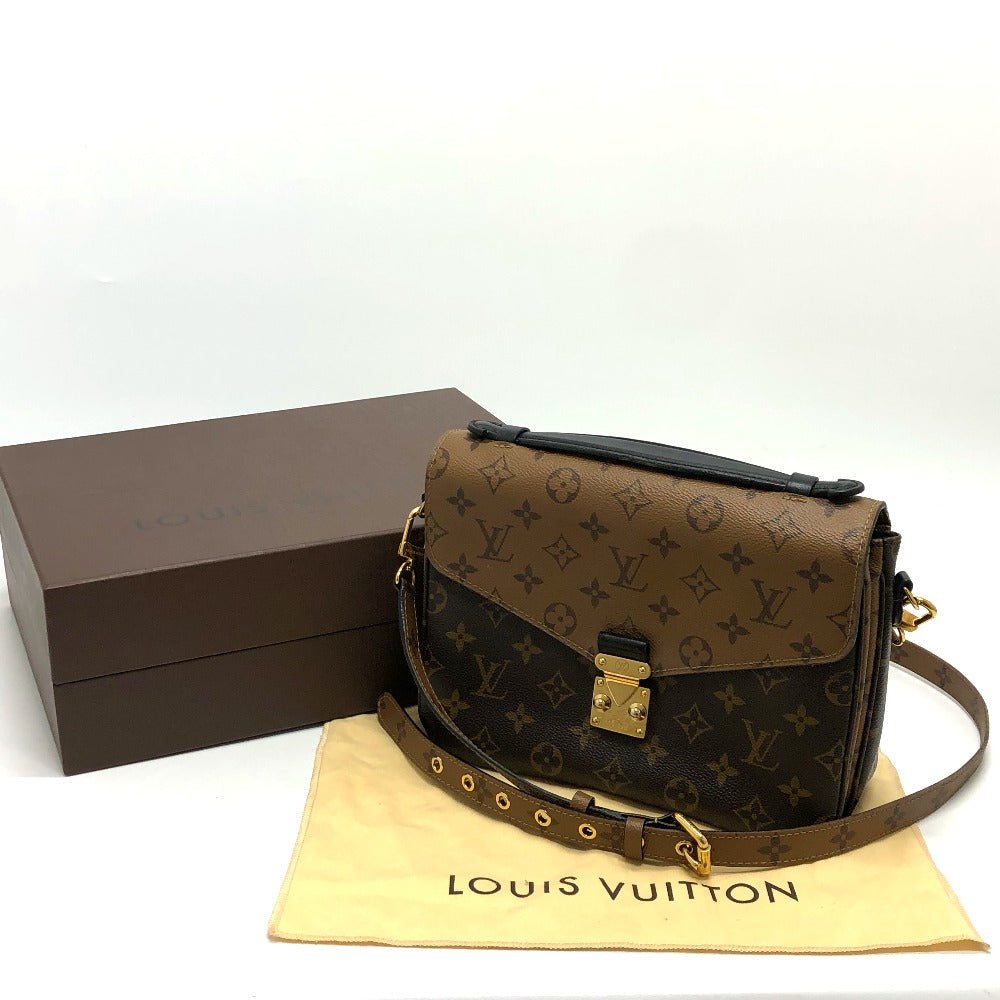 LOUIS VUITTON Shoulder Bag M44876 Monogram reverse canvas Brown Monogram reverse Pochette Metis MM Women Used | AlmaBagz - Image 14